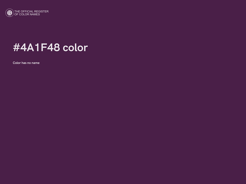 #4A1F48 color image