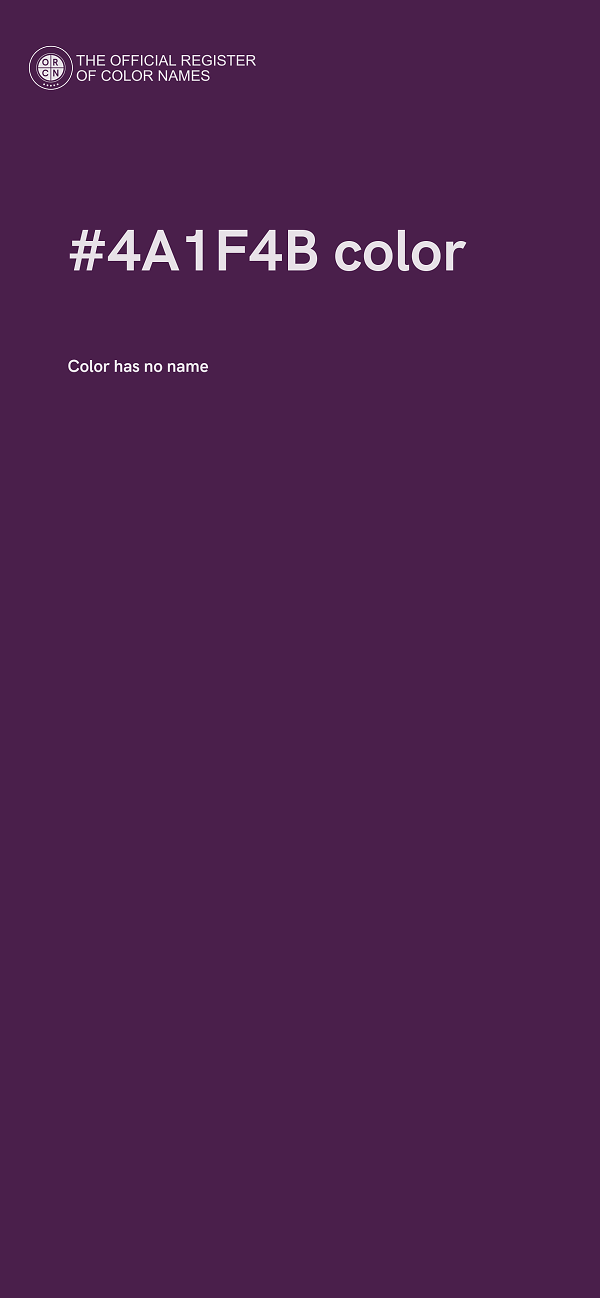 #4A1F4B color image
