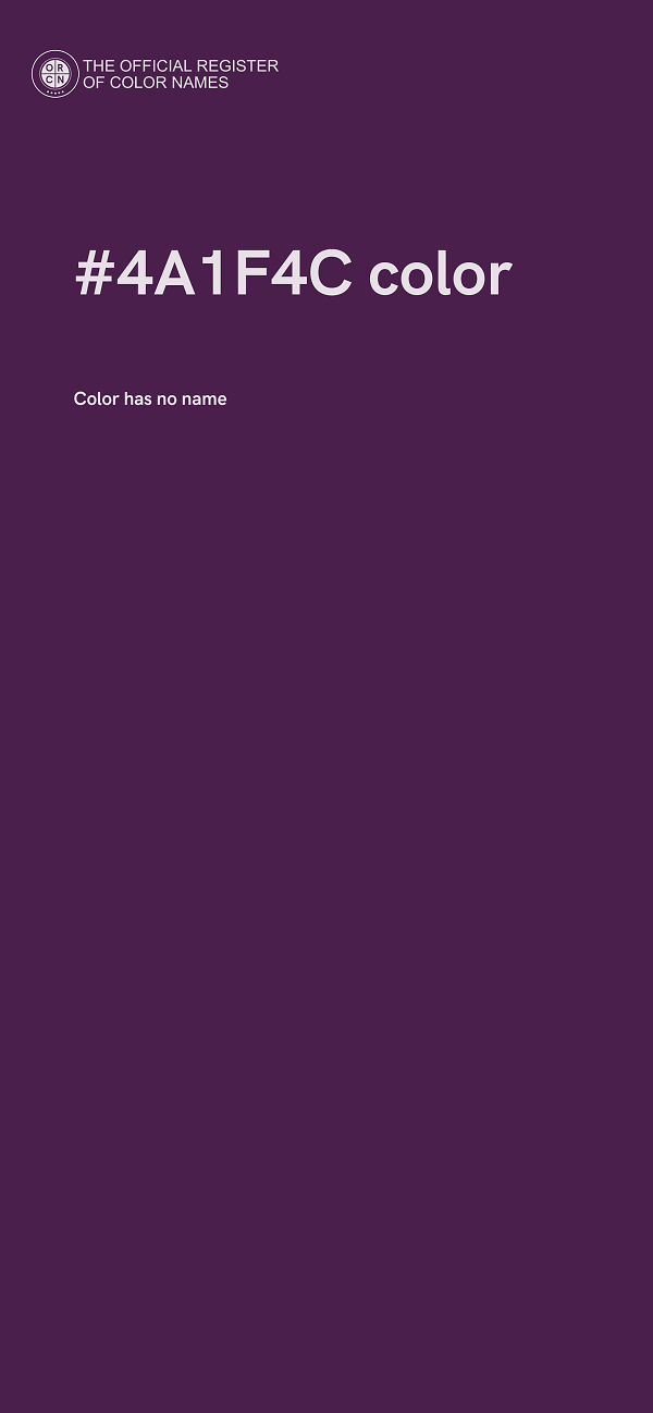 #4A1F4C color image