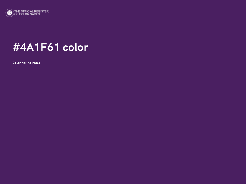 #4A1F61 color image