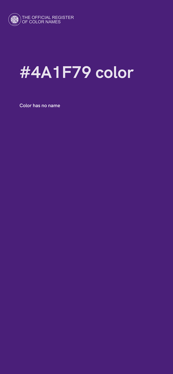 #4A1F79 color image