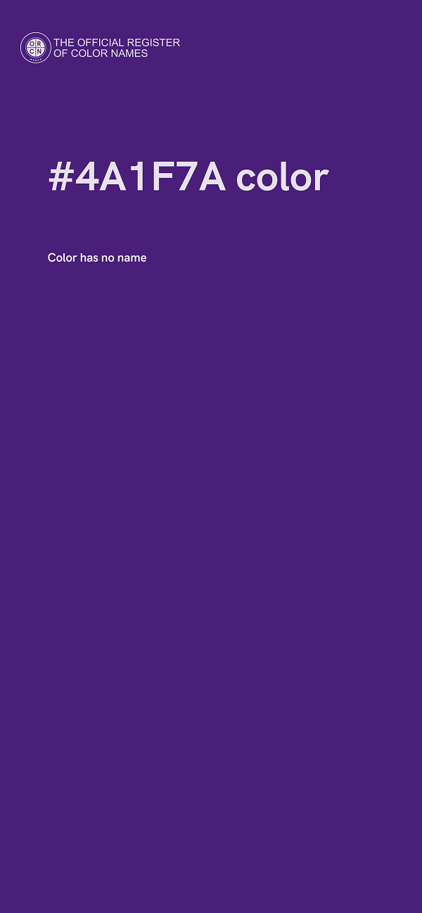 #4A1F7A color image