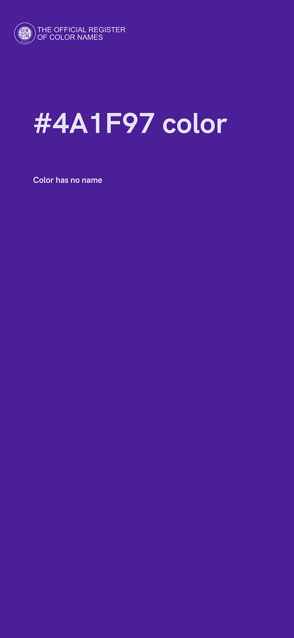 #4A1F97 color image