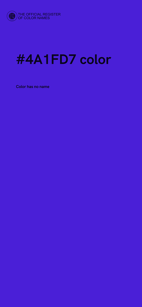 #4A1FD7 color image