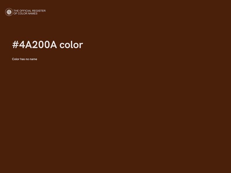 #4A200A color image