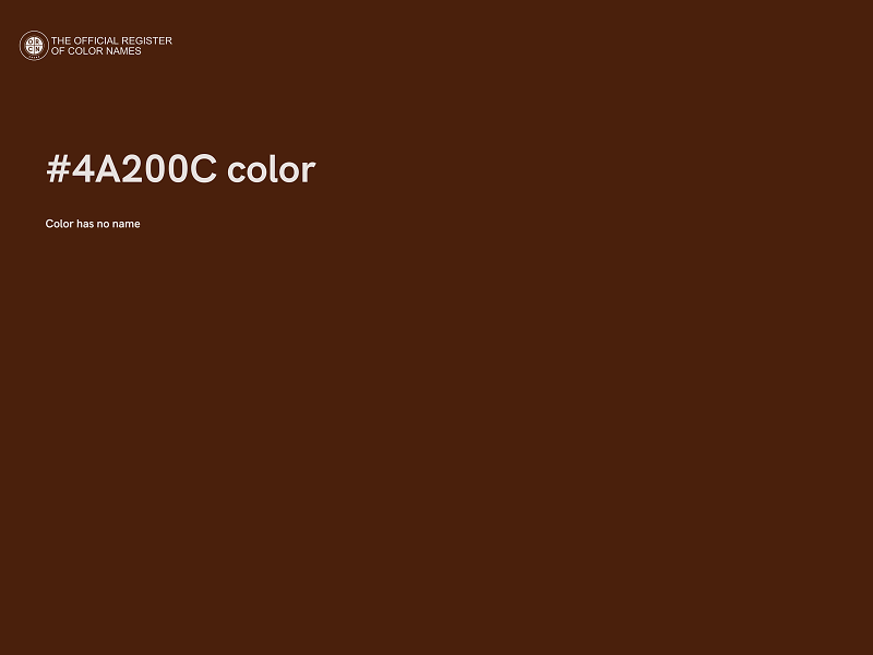 #4A200C color image