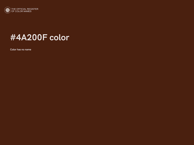 #4A200F color image