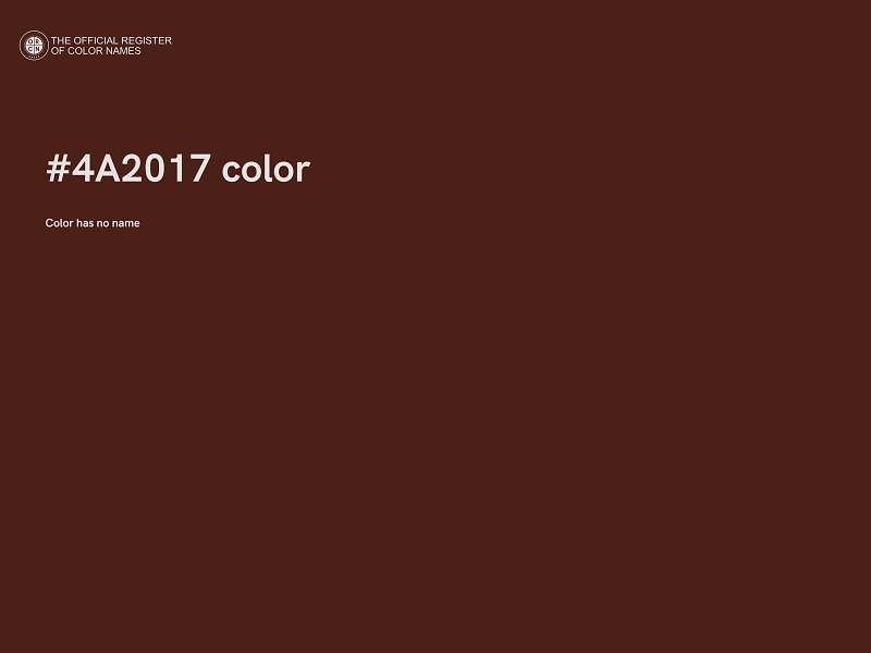 #4A2017 color image