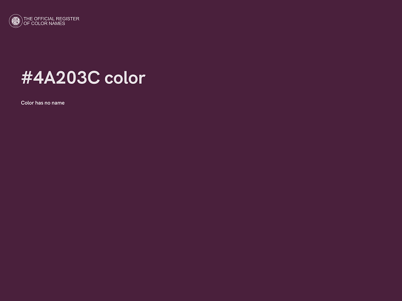 #4A203C color image