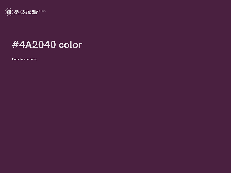 #4A2040 color image