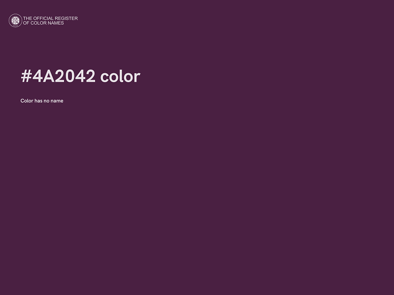 #4A2042 color image