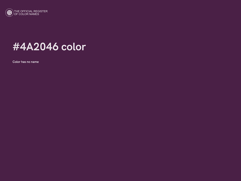 #4A2046 color image