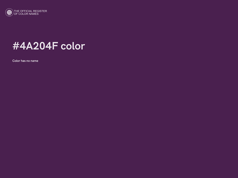 #4A204F color image