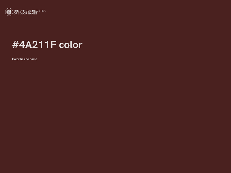 #4A211F color image