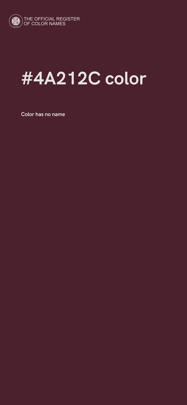 #4A212C color image