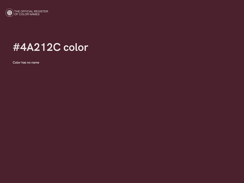 #4A212C color image