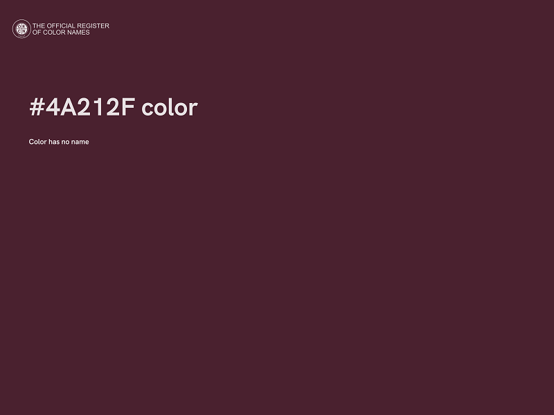 #4A212F color image