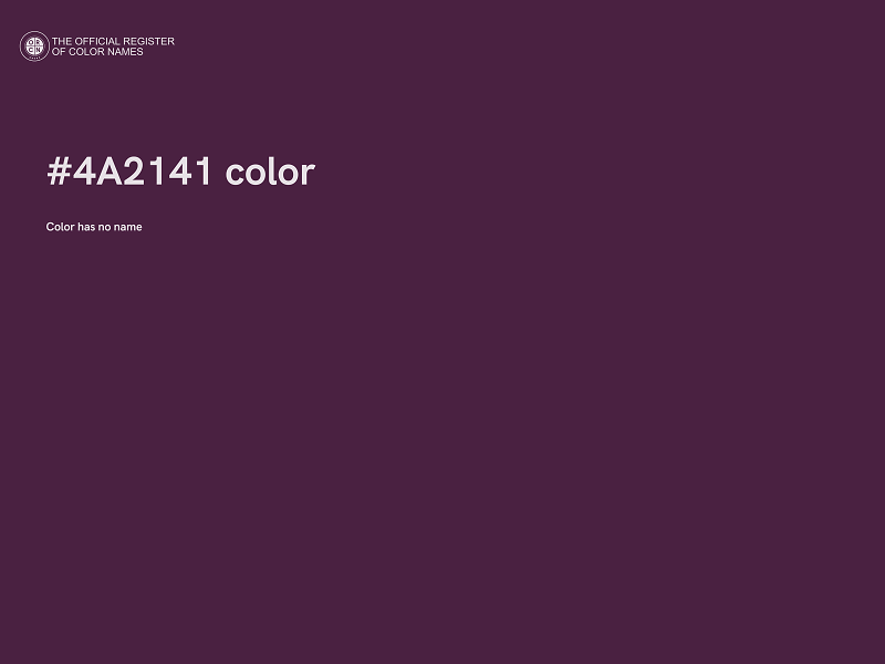 #4A2141 color image