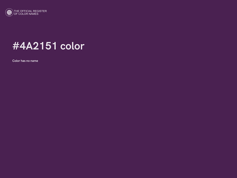 #4A2151 color image