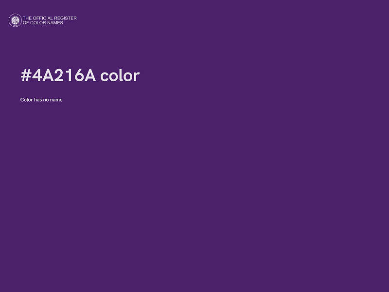 #4A216A color image