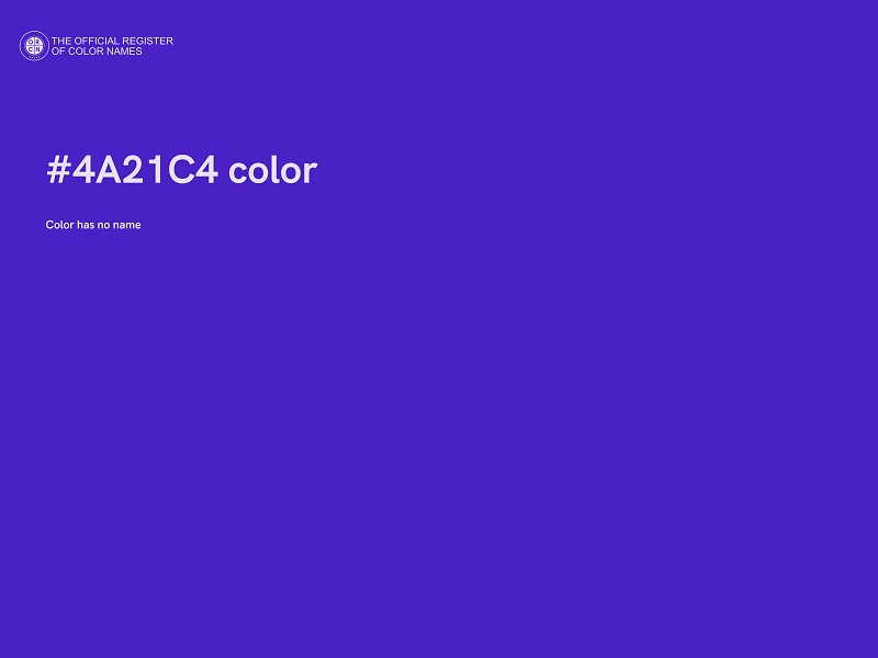 #4A21C4 color image