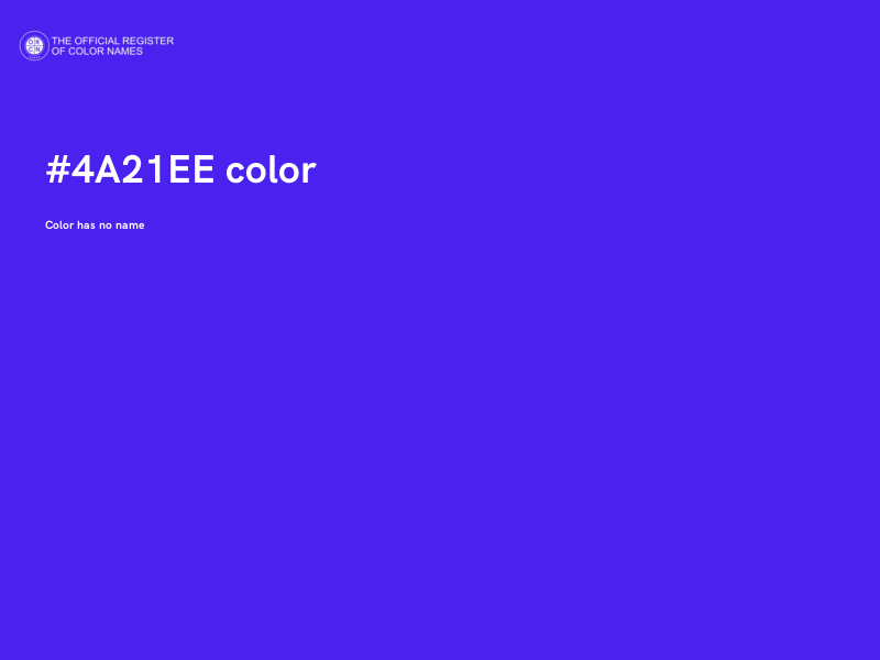 #4A21EE color image