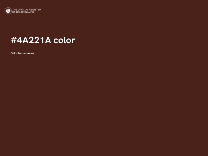 #4A221A color image