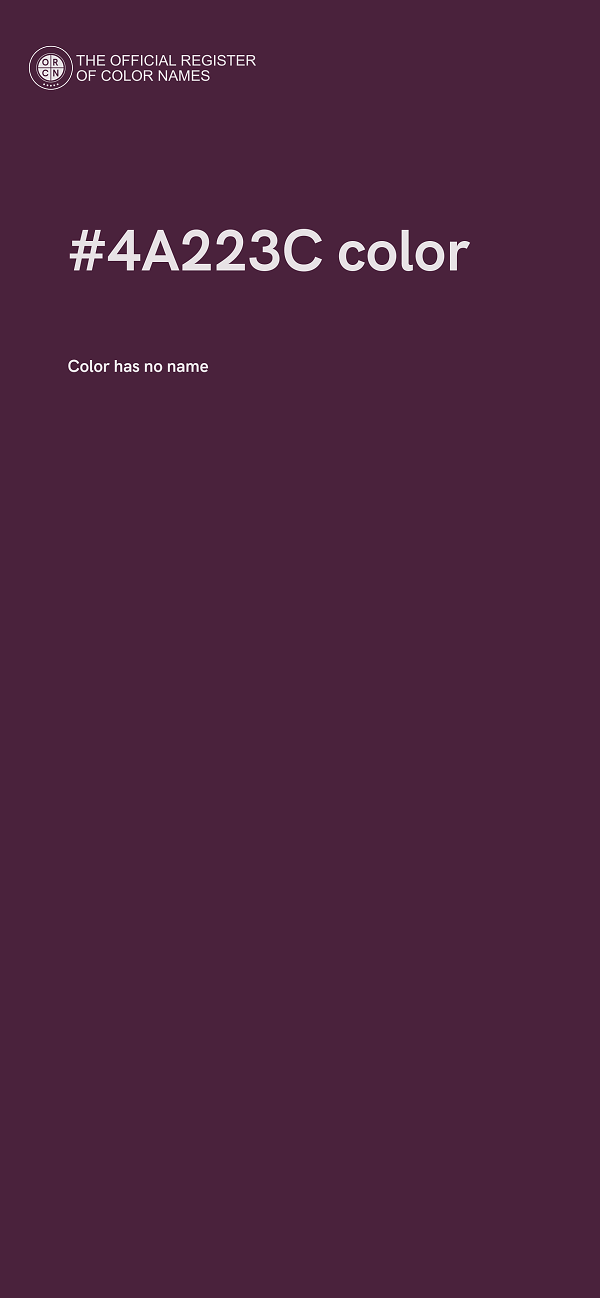 #4A223C color image