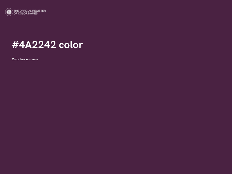 #4A2242 color image