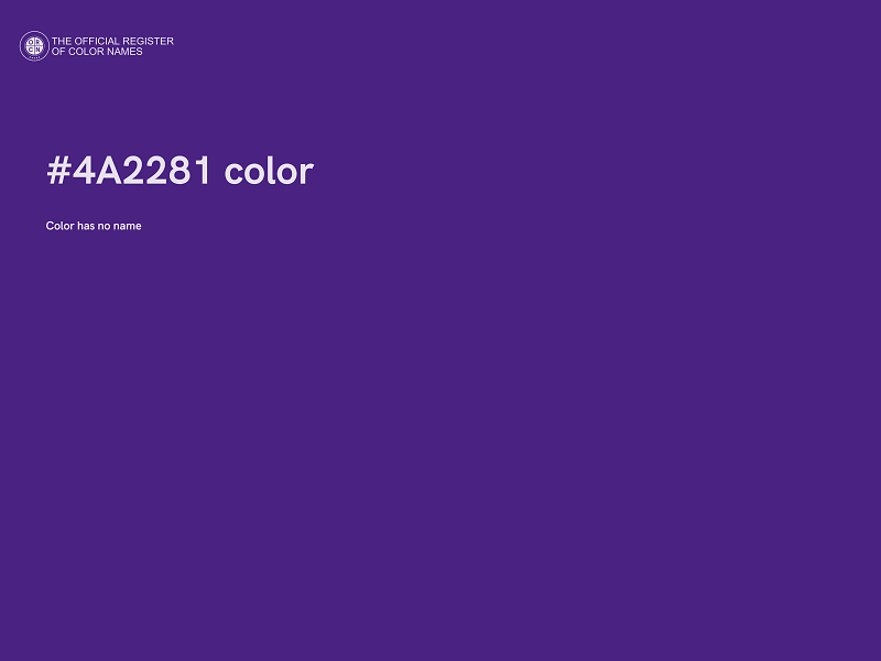 #4A2281 color image