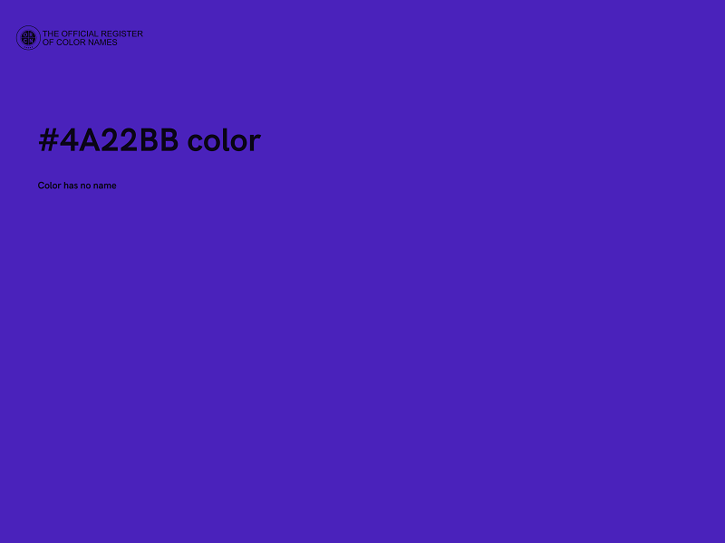 #4A22BB color image