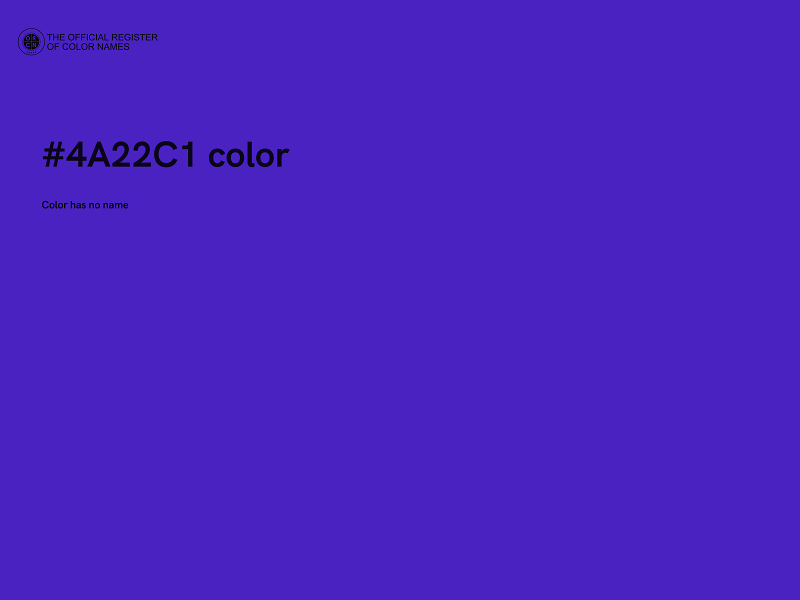 #4A22C1 color image