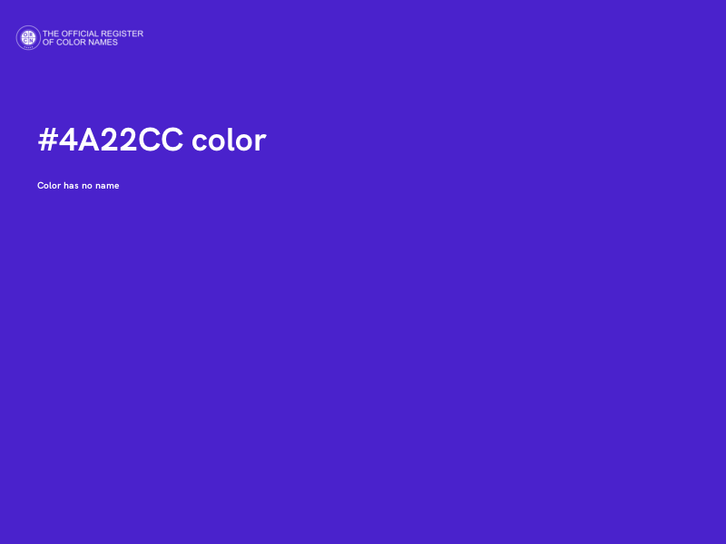 #4A22CC color image