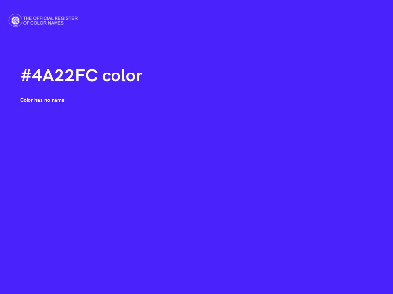 #4A22FC color image