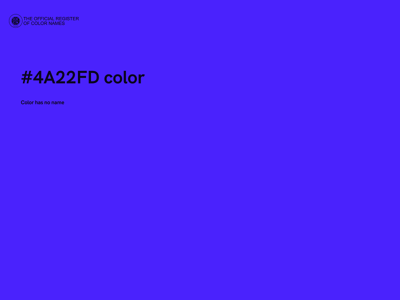 #4A22FD color image