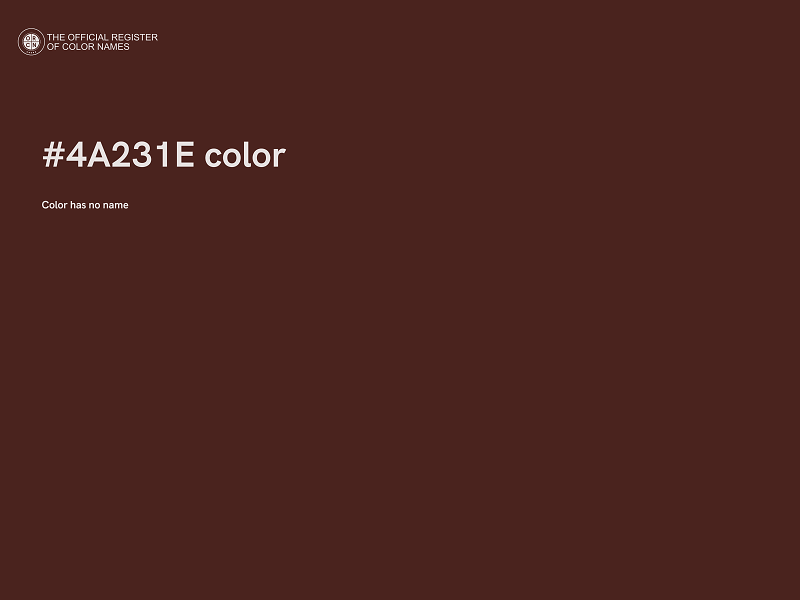 #4A231E color image