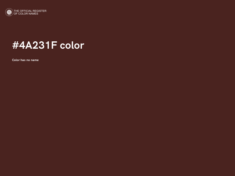 #4A231F color image