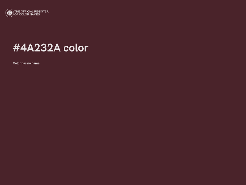 #4A232A color image