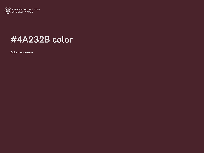 #4A232B color image