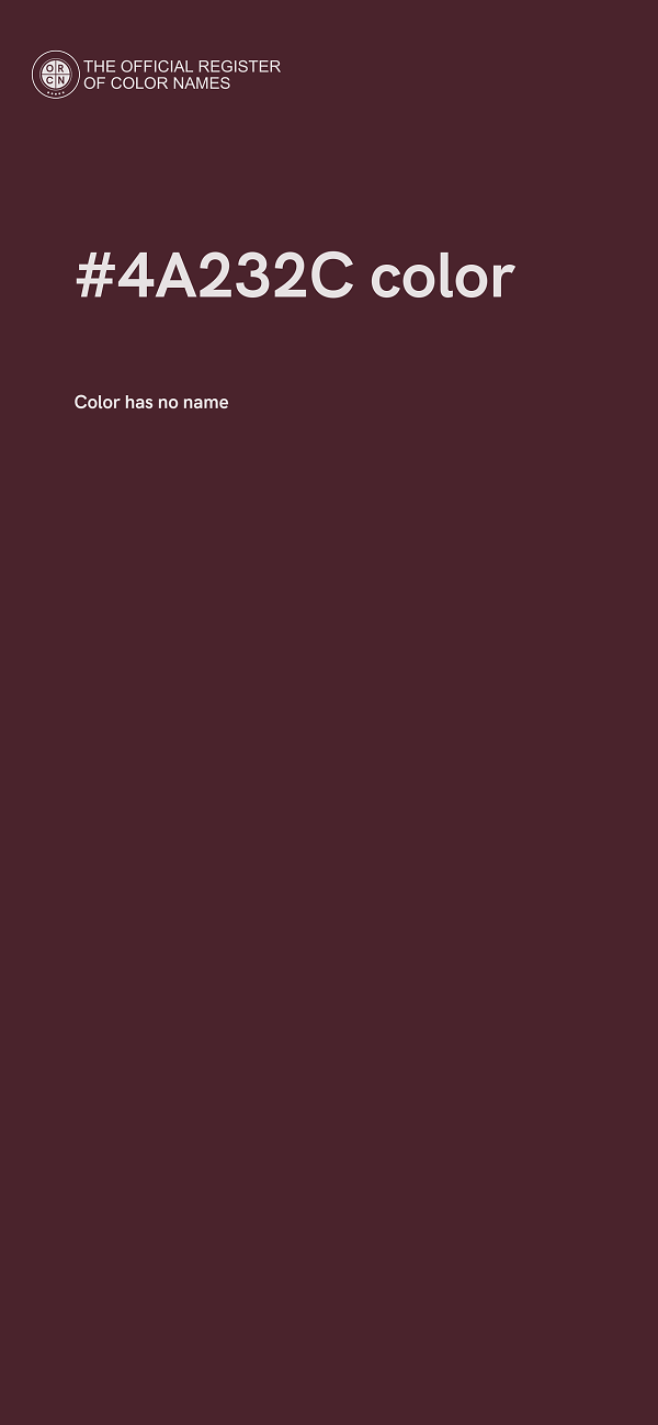 #4A232C color image