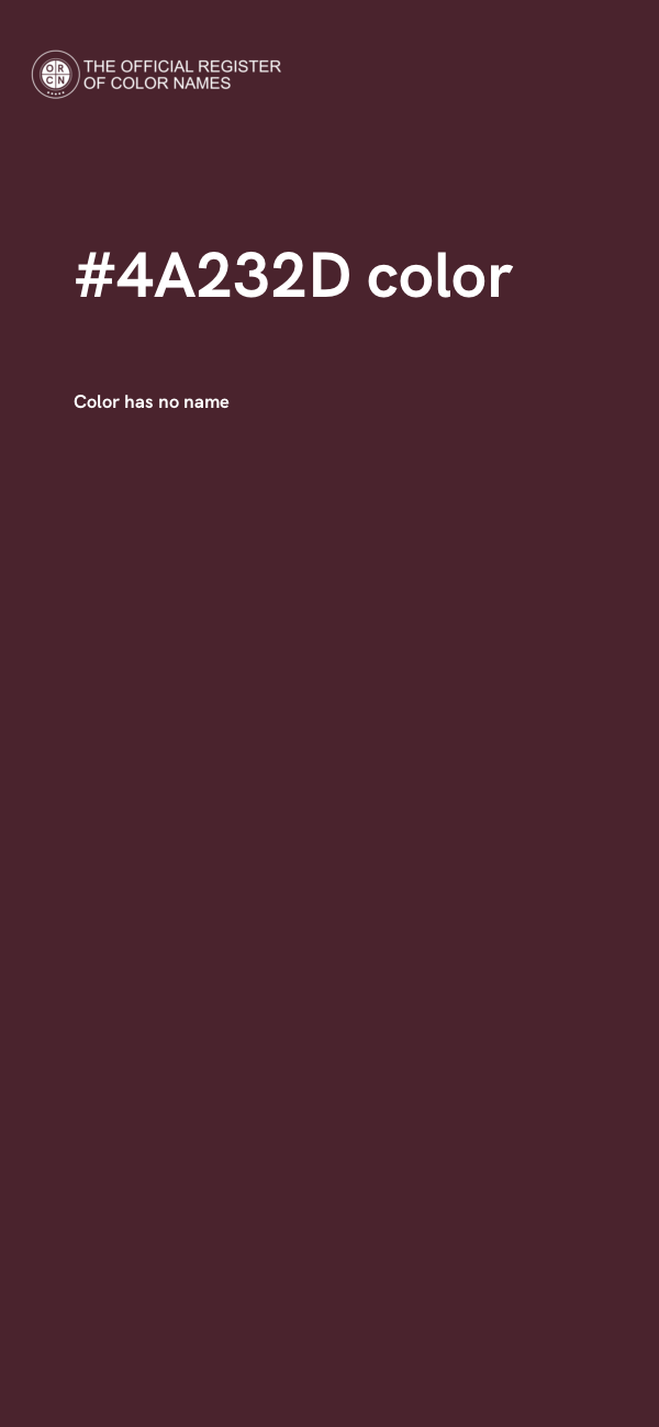 #4A232D color image