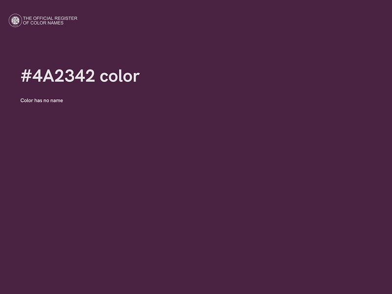#4A2342 color image