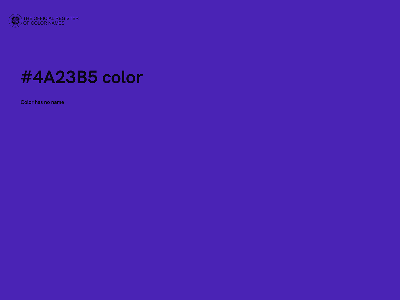 #4A23B5 color image