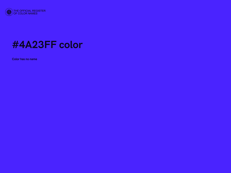 #4A23FF color image