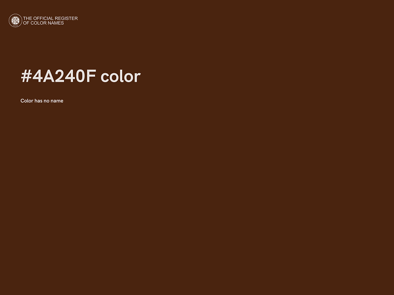 #4A240F color image