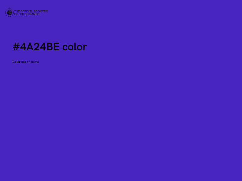 #4A24BE color image