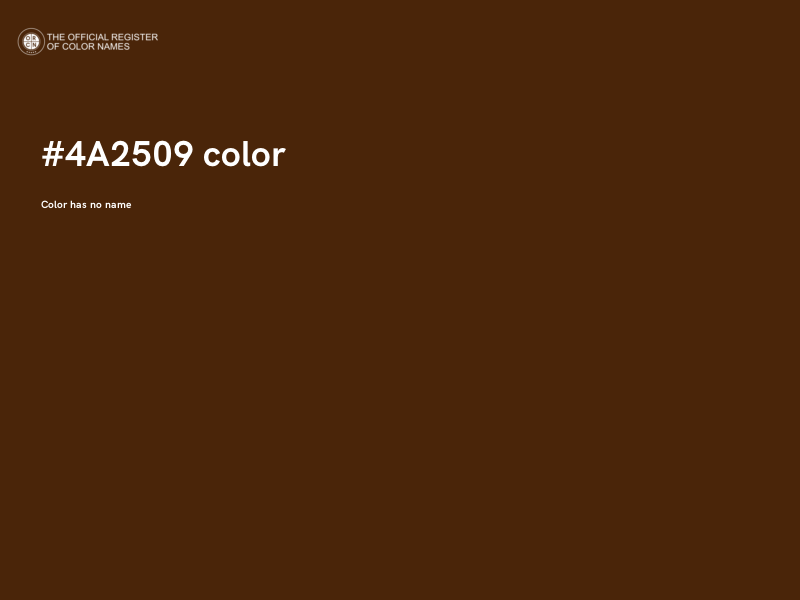 #4A2509 color image