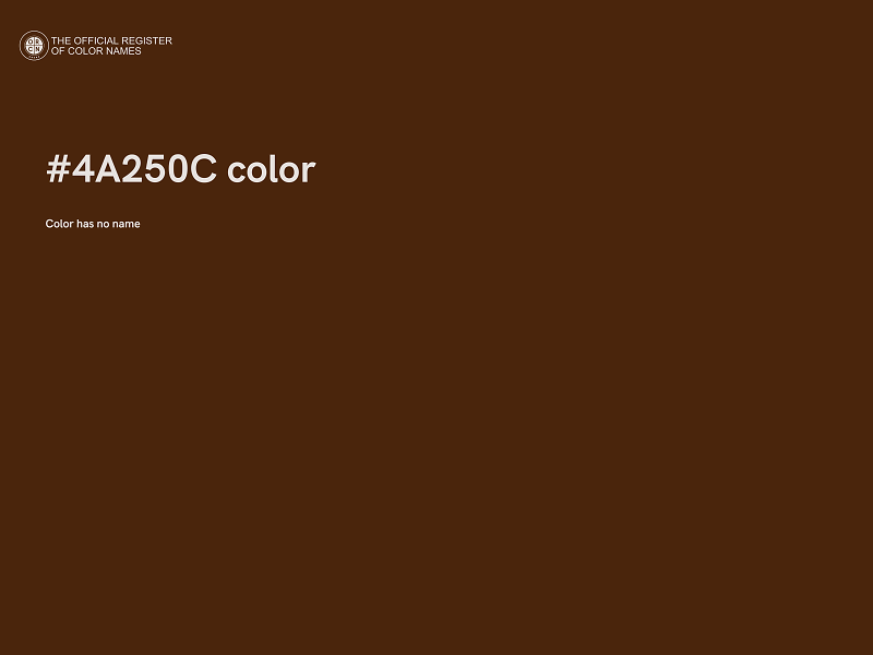 #4A250C color image