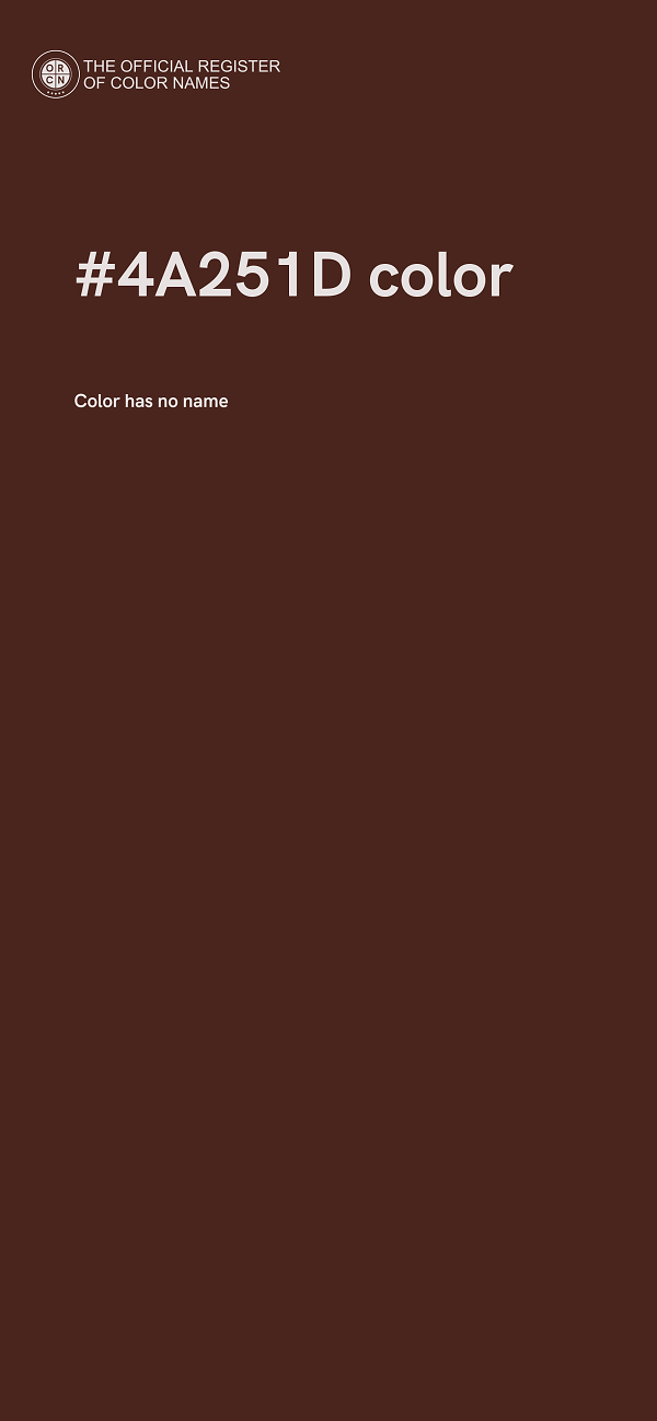 #4A251D color image