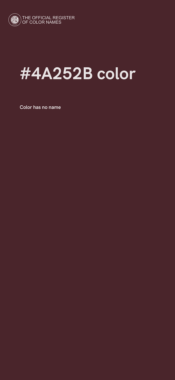 #4A252B color image